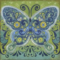 Framed 'Butterfly Mosaic' border=