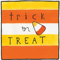 Framed 'Halloween Trick or Treat Candy Corn' border=