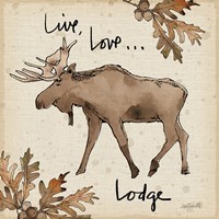 Framed 'Lodge Life IV' border=