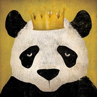 Framed 'Panda with Crown' border=