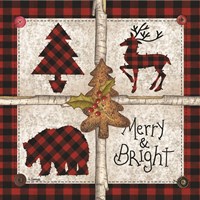 Framed 'Four Square Merry & Bright' border=