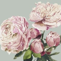 Framed 'Pink Peony II' border=