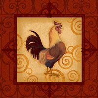 Framed 'Decorative Rooster I' border=