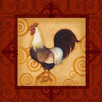 Framed 'Decorative Rooster II' border=