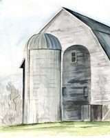 Framed 'Weathered Barn I' border=