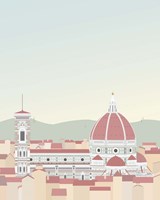 Framed 'Travel Europe--Firenze' border=