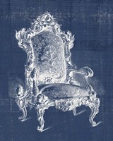 Framed 'Antique Chair Blueprint II' border=