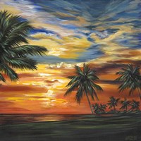 Framed 'Stunning Tropical Sunset II' border=