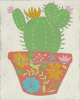 Framed 'Happy Cactus I' border=