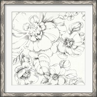 Framed 'Summer Bloom II BW' border=