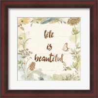 Framed 'Woodland Wreath V Life' border=