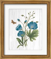 Framed 'Botanical Bouquet on Wood III' border=