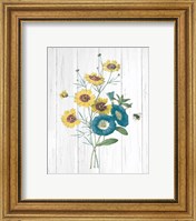 Framed 'Botanical Bouquet on Wood II' border=