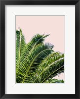 Tropical Leaves on Blush I Framed Print