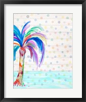 Funky Palm on Dots II Framed Print