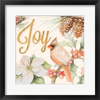 Framed 'Christmas Cardinal III' border=