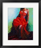 Framed Lady in Red