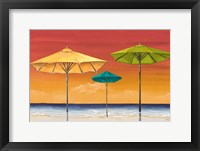 Tropical Umbrellas I Framed Print