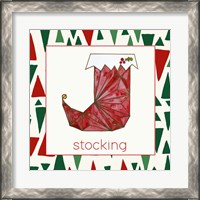 Framed 'Geometric Christmas III' border=