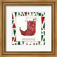 Framed 'Geometric Christmas III' border=