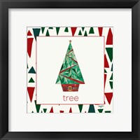 Framed 'Geometric Christmas II' border=