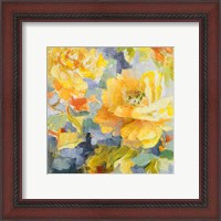 Framed 'Modern Peonies I' border=