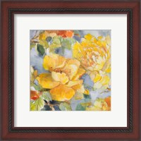 Framed 'Modern Peonies II' border=