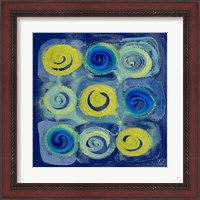 Framed 'Indigo Modern Joy I' border=