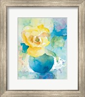 Framed 'Abstract Vase of Flowers I' border=