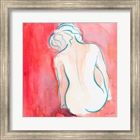 Framed 'Female Watercolor Figure I' border=