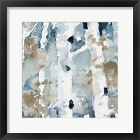 Framed 'Blue Upon the Hill Square II' border=