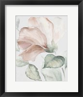 Framed 'Neutral Hibiscus I' border=