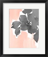 Gray Modern Fleur II Framed Print