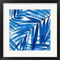 Blue Palm Design II Framed Print