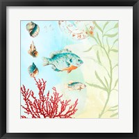 Framed 'Deep Sea Coral II' border=