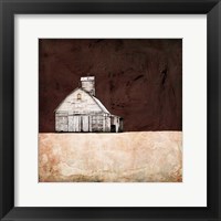 Framed Neutral Brown Farm