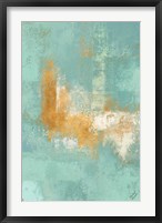 Escape into Teal Abstraction II Framed Print