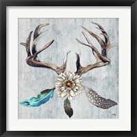 Framed 'Feathery Antlers I' border=