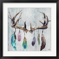 Framed 'Feathery Antlers II' border=