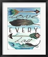 Framed 'Love Every Day' border=