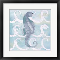 Framed 'Azure Sea Creatures III' border=