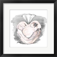 Framed Perfume Bottle with Watercolor I