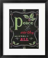 Noel Chalk Art V Framed Print