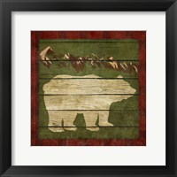 Rustic Nature on Plaid I Framed Print