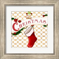 Framed 'Gold Christmas Cheer I' border=