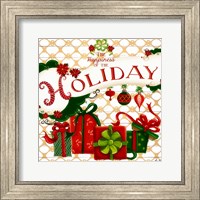 Framed 'Gold Christmas Cheer II' border=