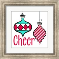 Framed 'Joyful Christmas Ornaments I' border=