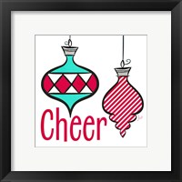 Framed 'Joyful Christmas Ornaments I' border=