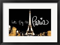 Framed Let's Fly To Paris