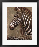 Framed Brown Zebra